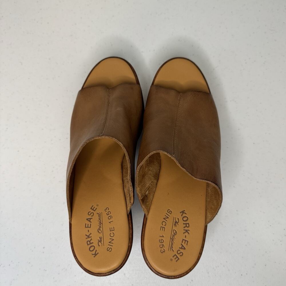Kork-Ease Cassia Platform Shoes Women's Size 9M Brown Leather Slip On Clogs Open - Picture 10 of 16